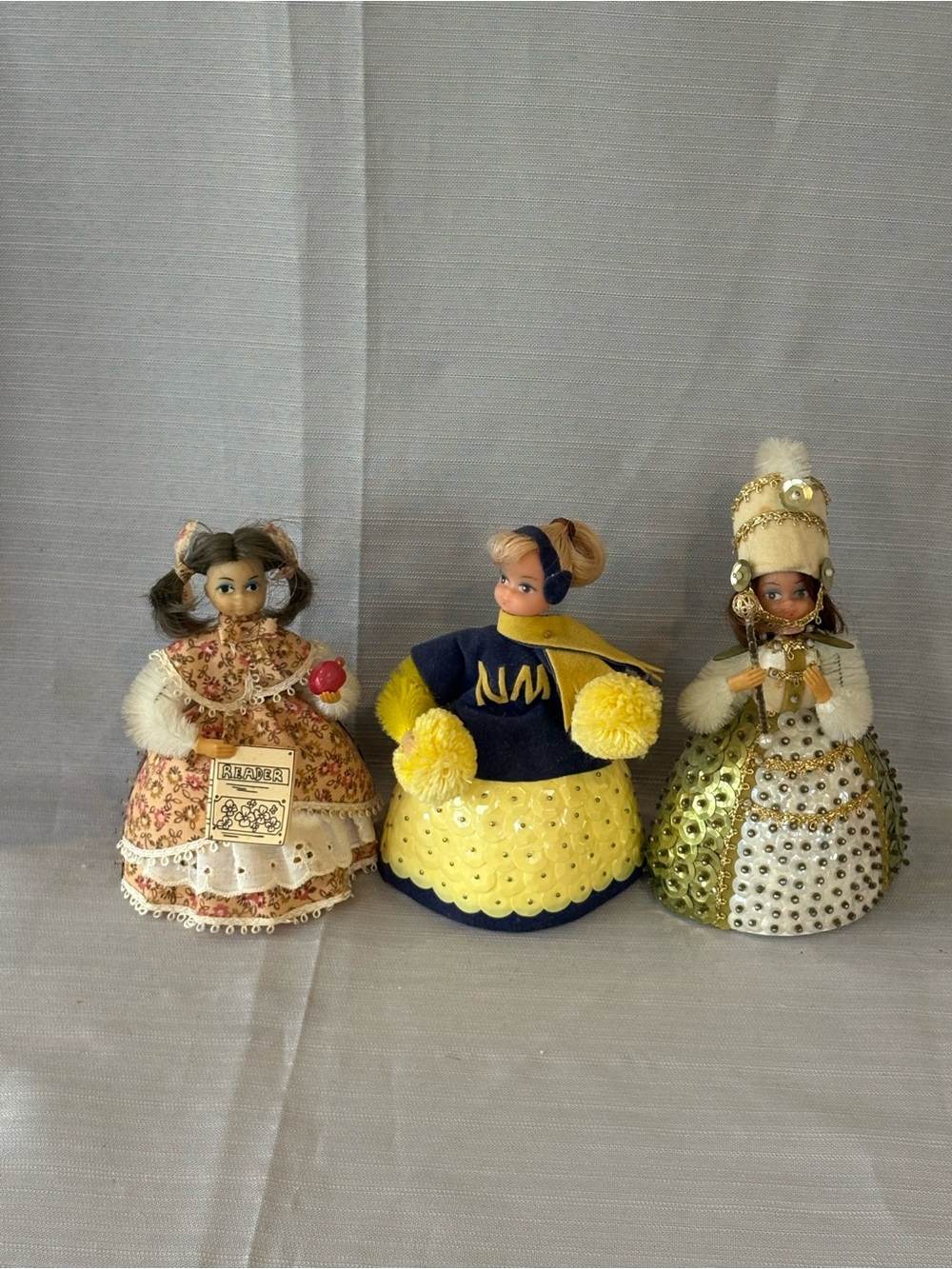 LI’l Vintage-1970’s  Yellow Pom-Pom Home Accent Doll